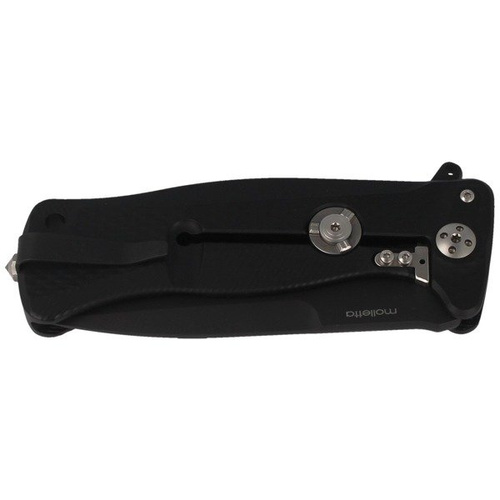 LionSteel - SR Flipper Aluminium Schwarz / Schwarz Klinge Klappmesser - SR11A BB