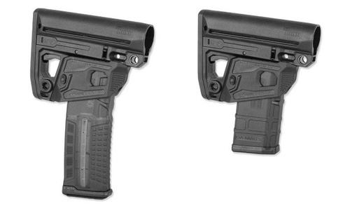 IMI Defense - TS2 M16 / AR15 Tactical Buttstock mit Magwell & Extended Overmolded Buttplate - Mil-Spec - Schwarz - IMI-ZS107M