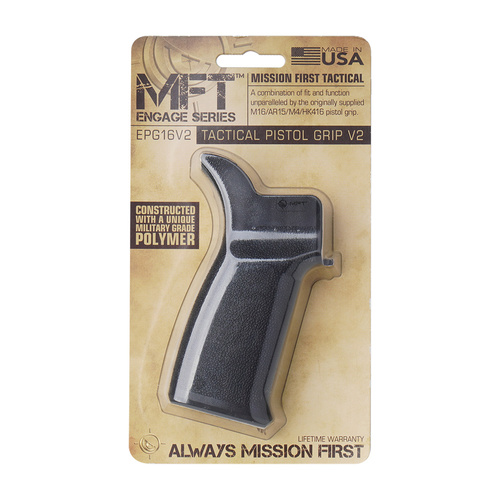 MFT - Engage Pistolengriff für AR-15 / M16 / M4 / HK416 - 15° Winkel - Schwarz - EPG16V2-BL