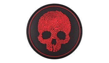 101 Inc. - 3D-Emblem - Fingerabdruck-Totenkopf - Rot - 444130-7210