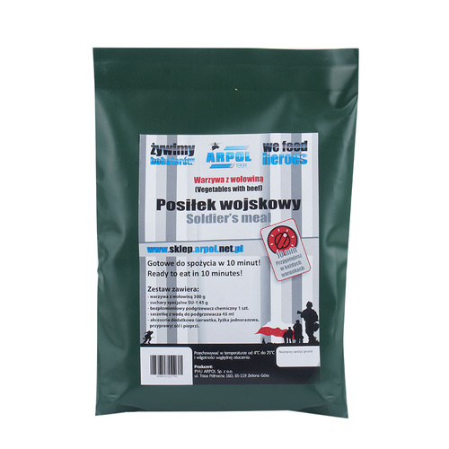 ARPOL - Militärgericht im MRE-Stil - 7er-Set Gemüse mit Rindfleisch
