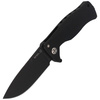 LionSteel - SR Flipper Aluminium Schwarz / Schwarz Klinge Klappmesser - SR11A BB