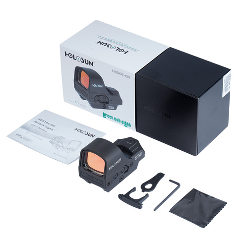 Holosun - Rotpunkt HE510C-GR Elite Multi Reticle Green Dot - Solar Panel - Grüner Punkt - Schwarz - HE510C-GR