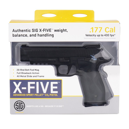 Sig Sauer - SIG X-FIVE™ Pistole Luftgewehr - Blow Back - 4,5 mm - Schwarz - AIR-X5-177-BLK