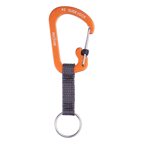 Nite Ize - SlideLock® Schlüsselanhänger Aluminium - Orange - CSLAW3-19-R6