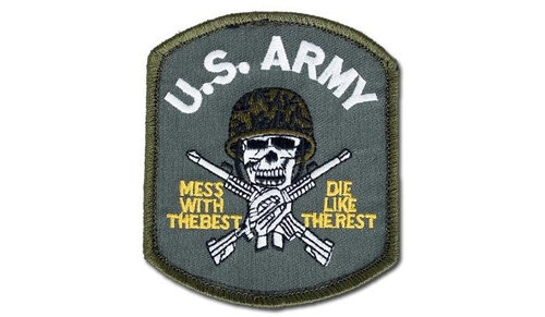 FOSTEX - Aufnäher - US Army Totenkopf - Grün