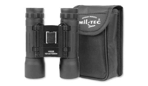 Mil-Tec - Mini 10x25 Ferngläser - Schwarz - 15702002