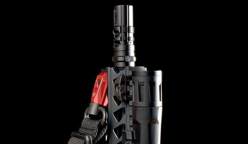 Strike Industries - Link gewinkelt KeyMod / M-LOK QD Halterung - Rot - SI-LINK-AQD-RED