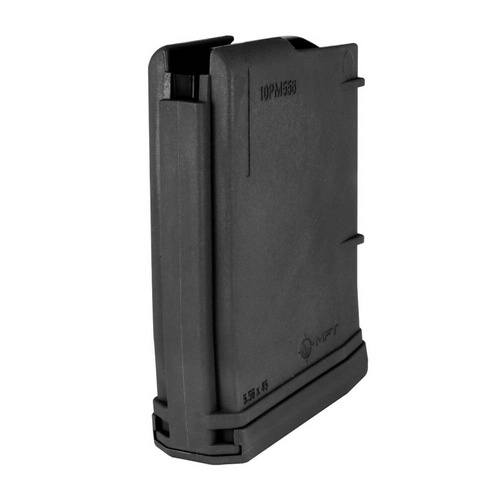 MFT - Polymer Magazin für AR-15 / M4 - 5,56 x 45 mm/.223/.300 AAC Blackout - 10 Schuss - Schwarz - 10PM556BAG-BL