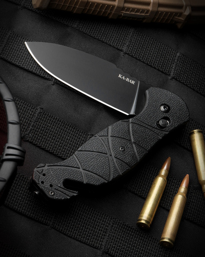 Ka-Bar - Klappbares Rettungsmesser Coytu Folder 3.5" - AUS 8A - Schwarz - 3085