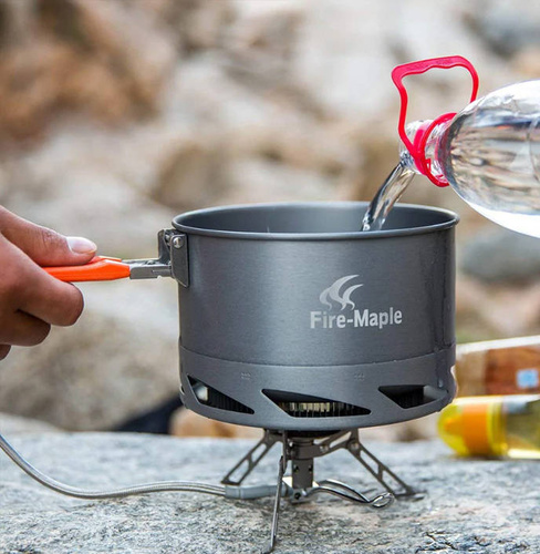 Fire Maple - Tourist Topf 1,5 L - Aluminium - Grau/Orange - FEAST K2-Orange