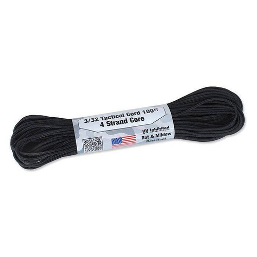 Atwood Rope MFG - Taktische Schnur 3/32 - 2,2 mm - Schwarz - 100ft