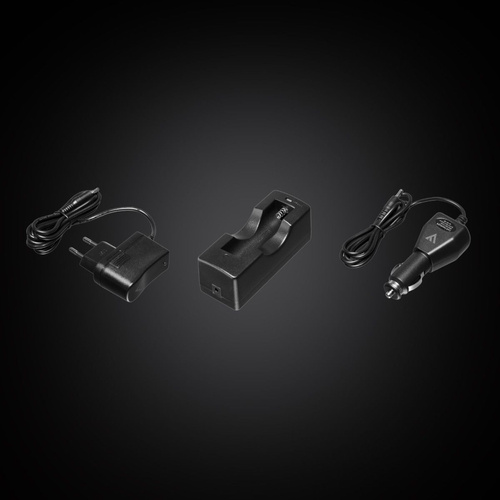 Mactronic - Taktische Hand-Taschenlampe Schwarz EYE 650 - Schwarz - L-MX532L-RC/SET3