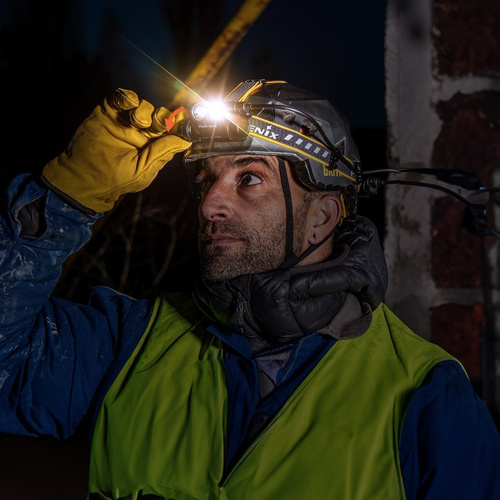 Fenix - LED-Taschenlampe/Kopflampe HM75R - 1600 Lumen - 5000 mAh - USB-C - Schwarz / Gelb - 039-600