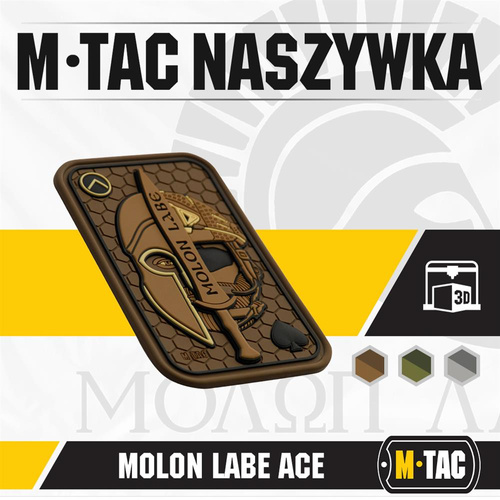 M-Tac - Moralabzeichen - Molon Labe Ace Jacquard - Coyote / PVC - 51127005