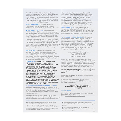 Benchmade - Klappmesser 15085BK-04 Mini Crooked - CPM MagnaCut - Schwarz - 15085BK-04