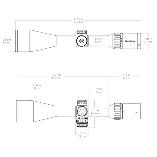 Vector Optics - Zielfernrohr Continental x6 2.5-15x56i - G4 Fiber - Schwarz - SCOM-47