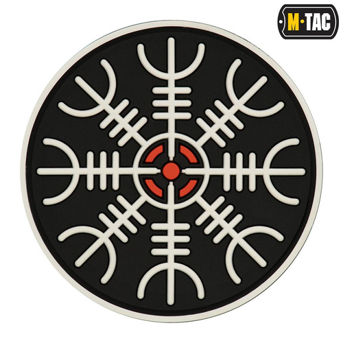 M-Tac - Egeshelm 3D PVC Aufnäher - Schwarz / Rot / Weiß - 51221233