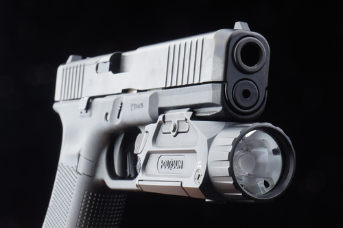 Holosun - Taktische Waffen-Taschenlampe Plus - 20.000 cd - Grüner Laser - Schwarz - P.ID Plus