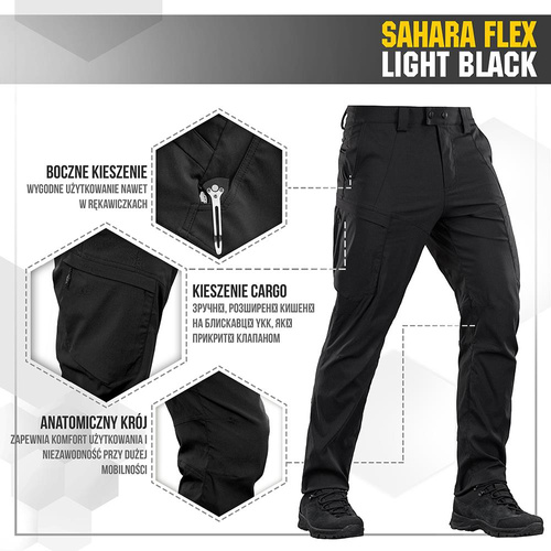 M-Tac - Taktische Hose Sahara Flex Lite - Schwarz - 20064002
