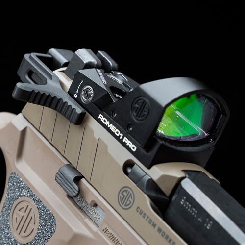 Strike Industries - Beidhändiger Seitenladegriff für Sig Sauer P320 Pistole - Schwarz - SI-P320-CH