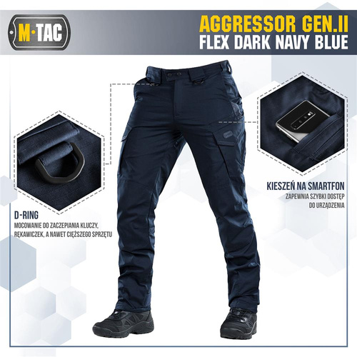 M-Tac - Taktische Hose Aggressor Gen.II Flex - Ripstop - Marineblau - 20058015