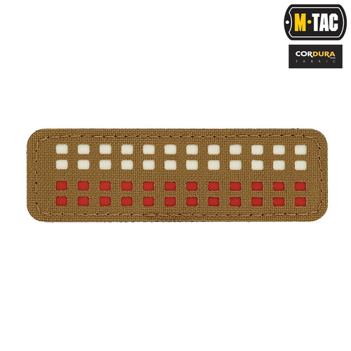 M-Tac - Polnischer Flaggenaufnäher - Fluoreszierend - Pixel - Lasergeschnitten - Rot / Kojote / Weiß - 51005105