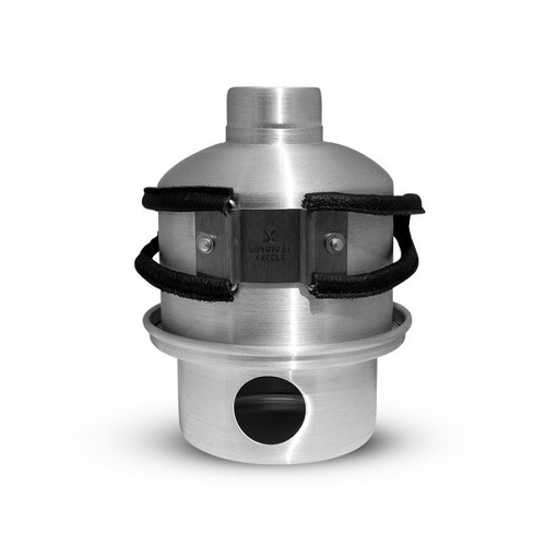 Survival Wasserkocher - Silber Mini Stahl Tourist Wasserkocher - 0,3 l