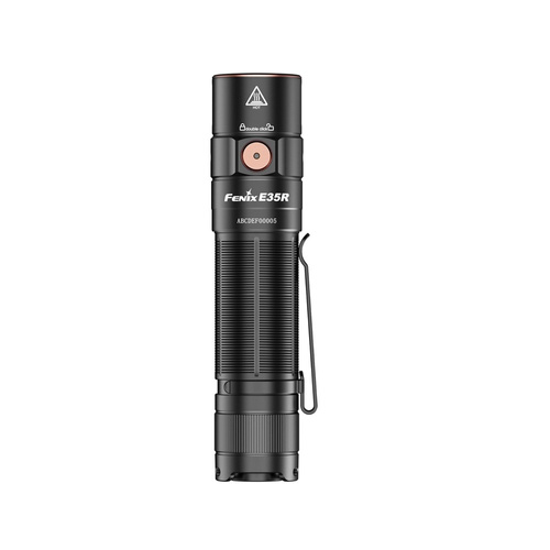 Fenix - Taktische Taschenlampe E35R mit 5000 mAh Akku + AOD-S V2.0 Diffusor - 3100 lm - Schwarz - E35R+AOD-S V2.0