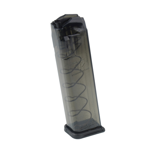 ETS - Polymer-Magazin für Glock 17 / 19 / 26 / 34 - 9x19mm Para - 22 Schuss - Carbon Smoke Series - SMK-GLK-9-22