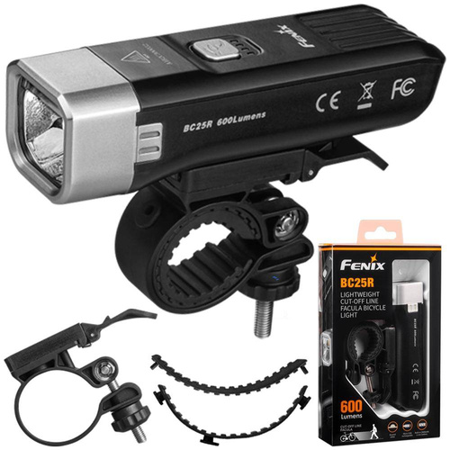Fenix - LED-Taschenlampe für Fahrräder - 600 Lumen - 2600 mAh - Schwarz - BC25R