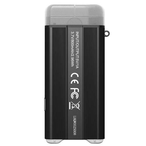 Fenix - LED-Taschenlampe mit Powerbank 800 mAh E-Spark - Schwarz - 039-525