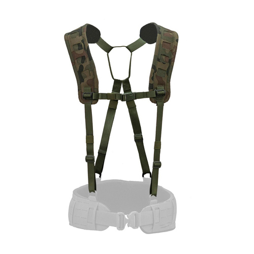 Templars Gear - X-Harness 4-Punkt taktische Hosenträger - MOLLE - Wz. 93 / PL Woodland - TG-X-HAR-WZ93 