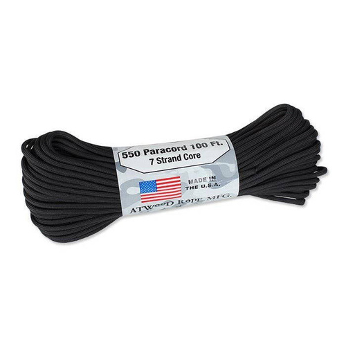 Atwood Rope MFG - Paracord 550-7 - 4 mm - Schwarz - 100ft