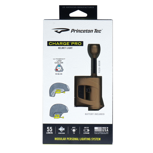 Princeton Tec - Charge™ Pro Helm Taschenlampe - Tan - CP-RBI-TN 