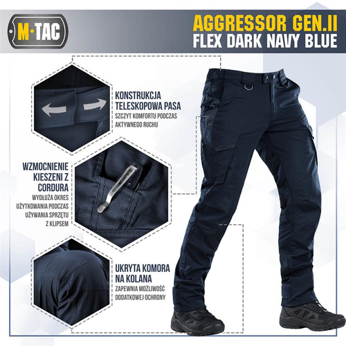 M-Tac - Taktische Hose Aggressor Gen.II Flex - Ripstop - Marineblau - 20058015