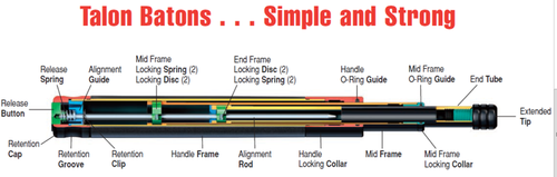 ASP - Teleskopschlagstock T60KB Talon Disc Loc 60cm Button - 22611