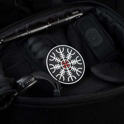 M-Tac - Egeshelm 3D PVC Aufnäher - Schwarz / Rot / Weiß - 51221233