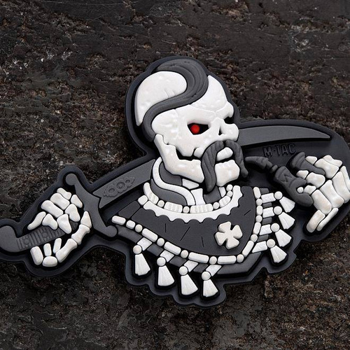 M-Tac - Never Die Again 3D Patch - Grau/Weiß - 51160113