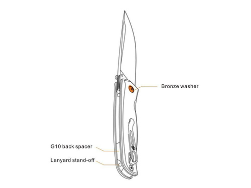 Ruike - P661-B Klappmesser - Schwarz - 340-046