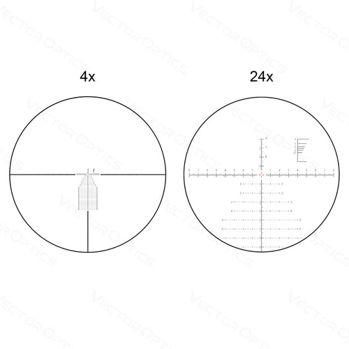 Vector Optics - Zielfernrohr Continental x6 4-24 FFP - 56 mm - Schwarz - SCFF-40