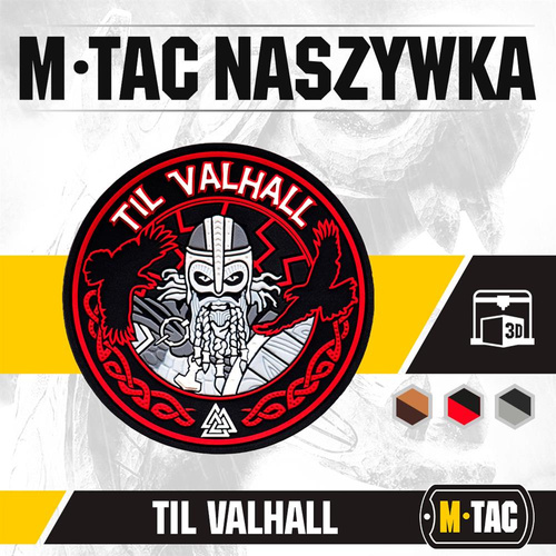 M-Tac - 3D PVC Til Valhall Patch - Schwarz / Rot - 51142332