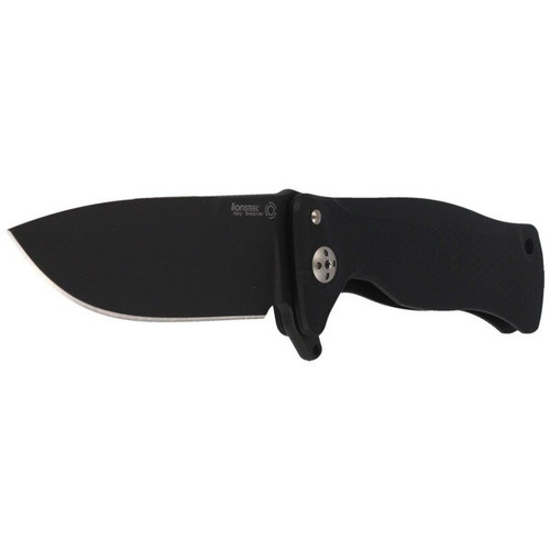 LionSteel - SR Flipper Aluminium Schwarz / Schwarz Klinge Klappmesser - SR11A BB