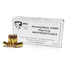 PFA - Pistolenmunition 9 x 19 Para Frangible 95 gr / 6,2 g - 50 Schuss