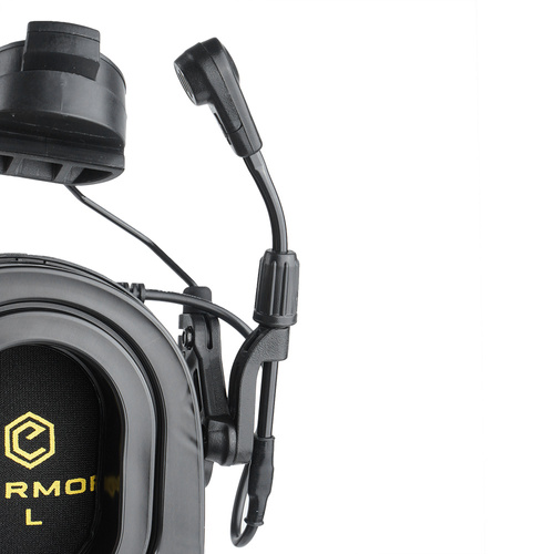 Earmor - M32H PLUS Kommunikations Headset für Helme - ARC Montage - Schwarz - M32H-BK/ARC (PLUS)