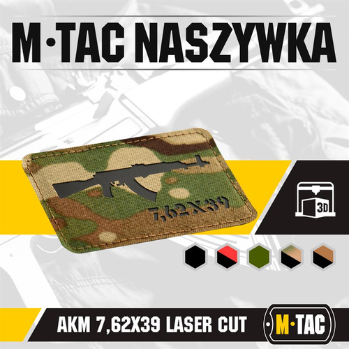 M-Tac - AKM 7,62 x 39 Lasergeschnittener Aufnäher - Multicam/Schwarz - 51110802