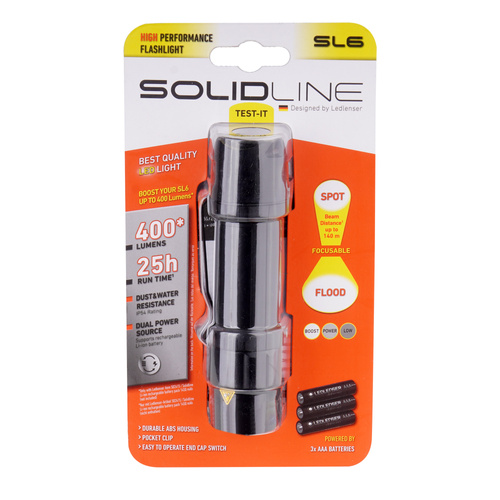 Ledlenser - Solidline SL6 LED-Taschenlampe - 320 Lumen - Schwarz - 502232