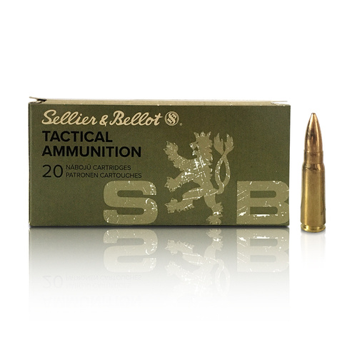 Gewehrmunition FMJ Sellier&Bellot 7.62 x 39 124 gr / 8.0g - 20 Schuss - V340842 - Büchsenpatronen