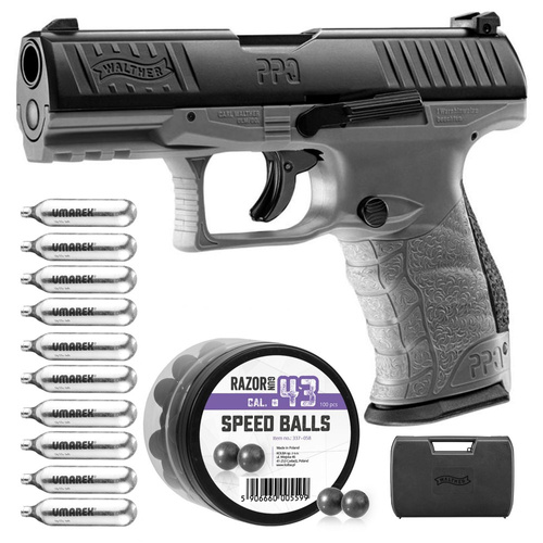 Umarex - Walther PPQ M2 T4E RAM Defense Training Pistole cal .43 - Tungsten Grey - 2.4759