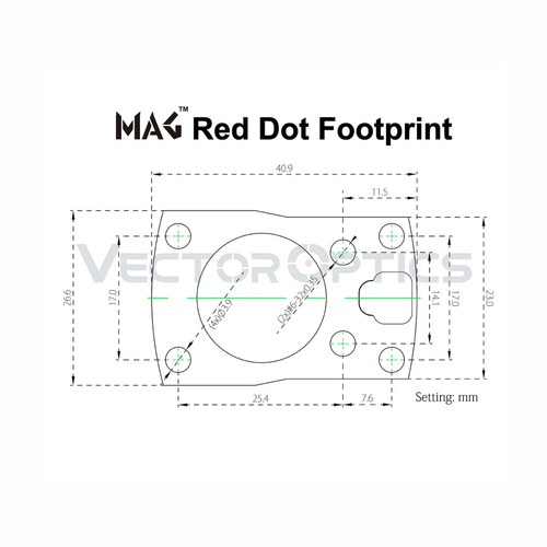 Vector Optics - Rotes Zielfernrohr Frenzy-S 1x17x24 - 3 MOA - Schwarz - SCRD-52